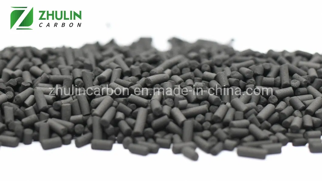 4mm Coconut Coal Special Extruded Pellet Column / Granular Activated Carbon Made by Coal Impregnated with KOH, Ki, Naoh, Copper, ASTM Standard